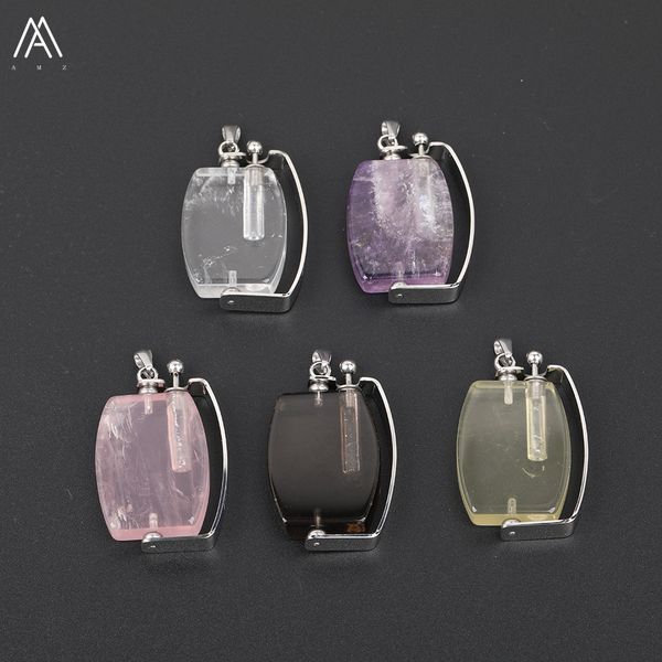 natural lemon quartz pink quartz silver color stainless steel turned perfume bottle pendant necklace jewelry sa-27amce
natural lemon quartz pink quartz silver color stainless steel turned perfume bottle pendant necklace jewelry sa-27amce