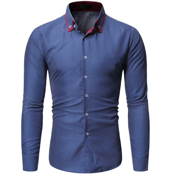 2019 men's fashion casual long sleeve print shirt slim edition social business dress brand men's clothing soft and comfortable, White;black
2019 men's fashion casual long sleeve print shirt slim edition social business dress brand men's clothing soft and comfortable, White;black