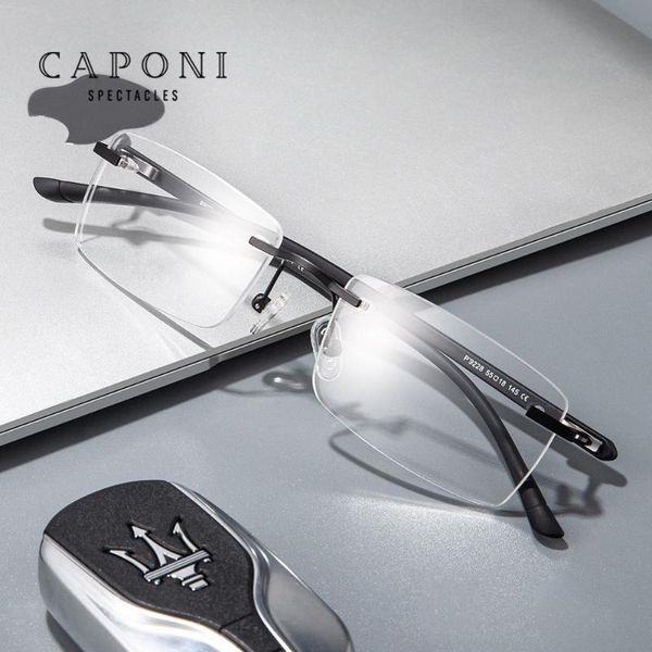caponi rimless business glasses men blue light blocking computer glasses anti blue ray no frame ultralight eyeglasses jf9228, Black
caponi rimless business glasses men blue light blocking computer glasses anti blue ray no frame ultralight eyeglasses jf9228, Black