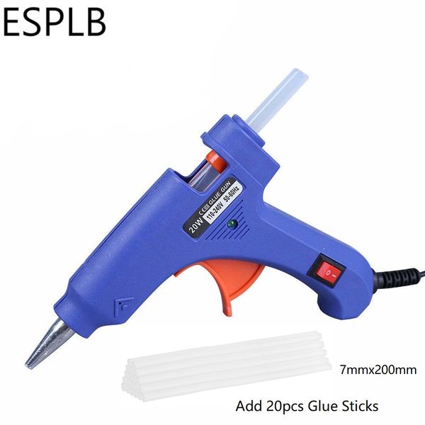 esplb 20w mini glue gun melt thermo electric heat temperature glue gun with 2pcs/10pcs/20pcs 7mmx200mm sticks
esplb 20w mini glue gun melt thermo electric heat temperature glue gun with 2pcs/10pcs/20pcs 7mmx200mm sticks