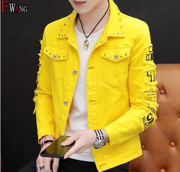 mens rivet hole demin jackets men hip hop style spring letter pocket jacket men high street lapel neck coats, Black;brown
mens rivet hole demin jackets men hip hop style spring letter pocket jacket men high street lapel neck coats, Black;brown
