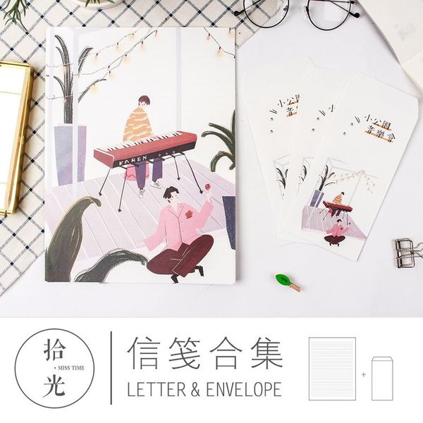 4 sets small park concert a4 writing paper envelop package 3 envelope 6 writing paper four-were stationery party letter+envelop
4 sets small park concert a4 writing paper envelop package 3 envelope 6 writing paper four-were stationery party letter+envelop