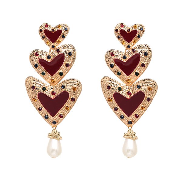 fashion- classic fashion zinc alloy charm heart dangle earring for women trendy simulated pearl earrings, Silver
fashion- classic fashion zinc alloy charm heart dangle earring for women trendy simulated pearl earrings, Silver