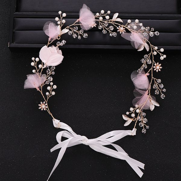 trendy handmade wedding tiara gold headdress crystal pearl pink flowers bride hair band wedding hair accessories, White;golden
trendy handmade wedding tiara gold headdress crystal pearl pink flowers bride hair band wedding hair accessories, White;golden
