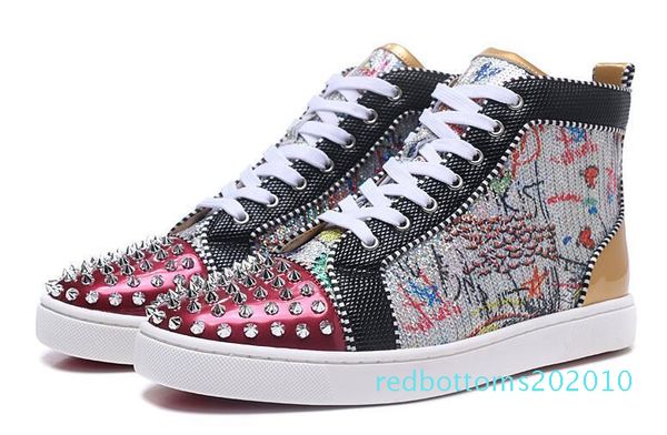 spikes high red bottom pik pik studded sneakers women men luxury designer flat casual red sole autumn winter casual r10, Black
spikes high red bottom pik pik studded sneakers women men luxury designer flat casual red sole autumn winter casual r10, Black