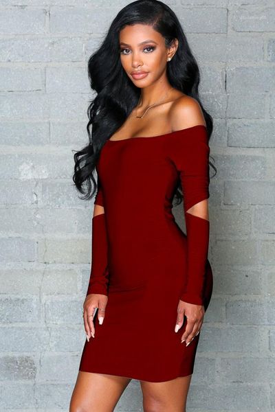 spring clothes women designer bodycon dress solid color slash neck dresses long sleeved, Black;gray
spring clothes women designer bodycon dress solid color slash neck dresses long sleeved, Black;gray