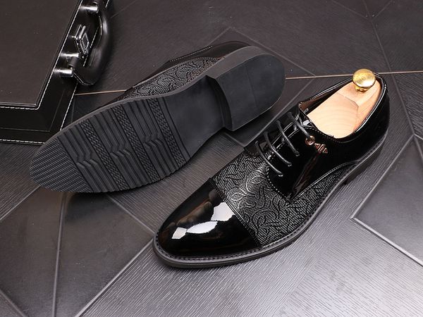 new patent leather shoes breathable men's oxford shoes dress men flats fashion genuine leather casual, Black
new patent leather shoes breathable men's oxford shoes dress men flats fashion genuine leather casual, Black