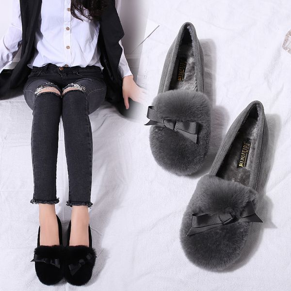 shoes woman 2019 large size women loafers fur women's moccasins casual female sneakers autumn modis all-match round toe flats, Black
shoes woman 2019 large size women loafers fur women's moccasins casual female sneakers autumn modis all-match round toe flats, Black