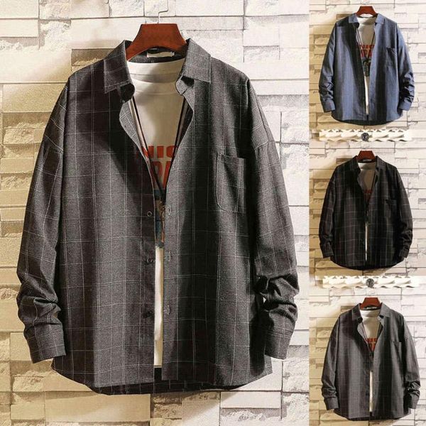 men's autumn winter casual slim plaid long sleeve shirts beach blouse camisas feminina blouses man 2019 w1219, White;black
men's autumn winter casual slim plaid long sleeve shirts beach blouse camisas feminina blouses man 2019 w1219, White;black