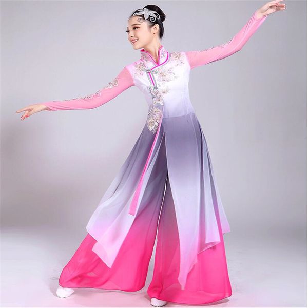 stage wear festival outfitclassical yangge clothing fan costume umbrella dance modern square national adult, Black;red
stage wear festival outfitclassical yangge clothing fan costume umbrella dance modern square national adult, Black;red