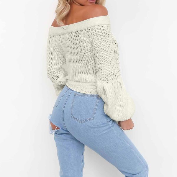 fashion- womens sweater fashion off shoulder lantern sleeve sweater long sleeve knitting sweters women invierno 2019, White;black
fashion- womens sweater fashion off shoulder lantern sleeve sweater long sleeve knitting sweters women invierno 2019, White;black