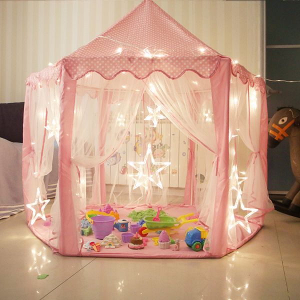 Portable Children's Toy Tent Ball Pool Princess Girl's Castle Play House Boys Kids Small House Folding Game Tent Baby Beach Tent