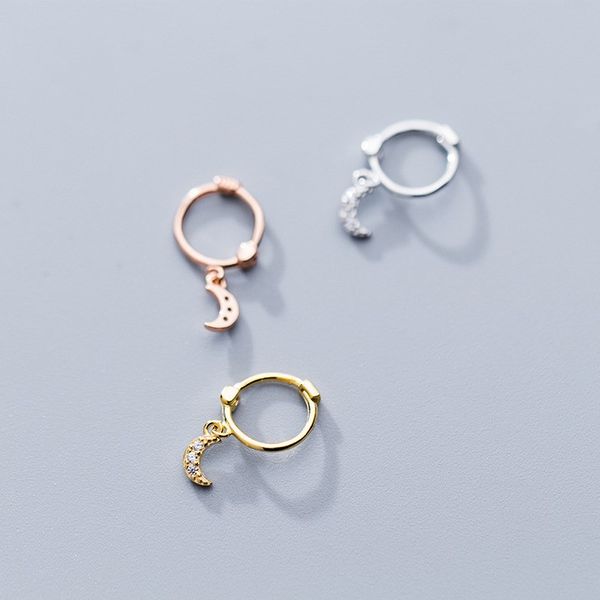 fashion 100% 925 sterling silver small cubic zirconia moon shape rose gold color hoops earrings round circle ear rings for women, Golden;silver
fashion 100% 925 sterling silver small cubic zirconia moon shape rose gold color hoops earrings round circle ear rings for women, Golden;silver