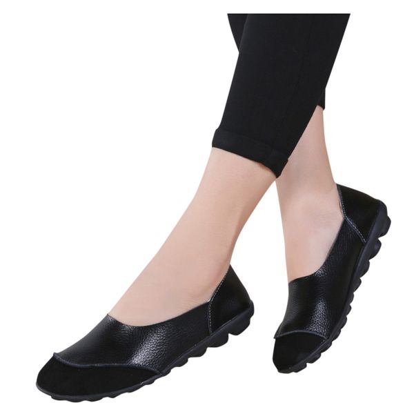 women flat shoes casual comfortable 2019 spring autumn slip on ladies leather women shoes flat heel large size 35-44, Black
women flat shoes casual comfortable 2019 spring autumn slip on ladies leather women shoes flat heel large size 35-44, Black
