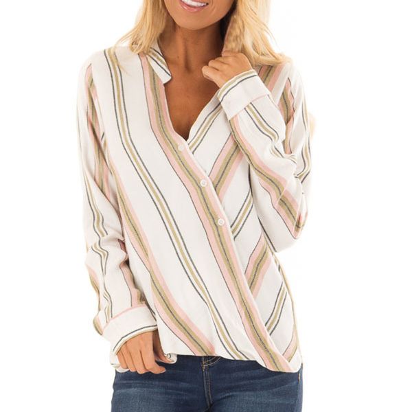 feitong shirts women stripe v-neck print casual fashion shirt ladies long sleeve blouse loose soft 2019, White
feitong shirts women stripe v-neck print casual fashion shirt ladies long sleeve blouse loose soft 2019, White