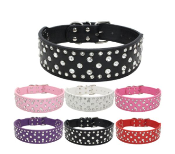 crystal diamond dog collar pet necklace rhinestone dog collars double canvas pu leather large dog necklaces
crystal diamond dog collar pet necklace rhinestone dog collars double canvas pu leather large dog necklaces
