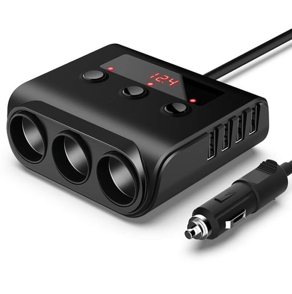 100w 3 usb car charger 2 cigarette lighter socket adapter splitter converter 5v 3.1a high quality
100w 3 usb car charger 2 cigarette lighter socket adapter splitter converter 5v 3.1a high quality