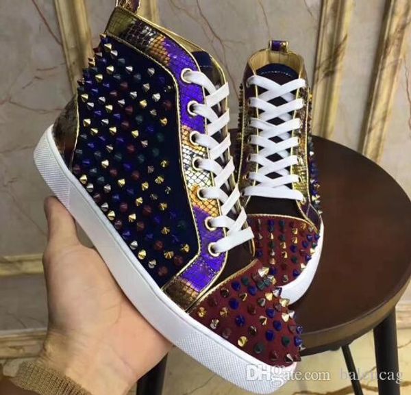 colorful studded pik spikes red bottom designer mens sneaker fashion walking dress wedding casual lace-up leisure shoes men trainers, Black
colorful studded pik spikes red bottom designer mens sneaker fashion walking dress wedding casual lace-up leisure shoes men trainers, Black