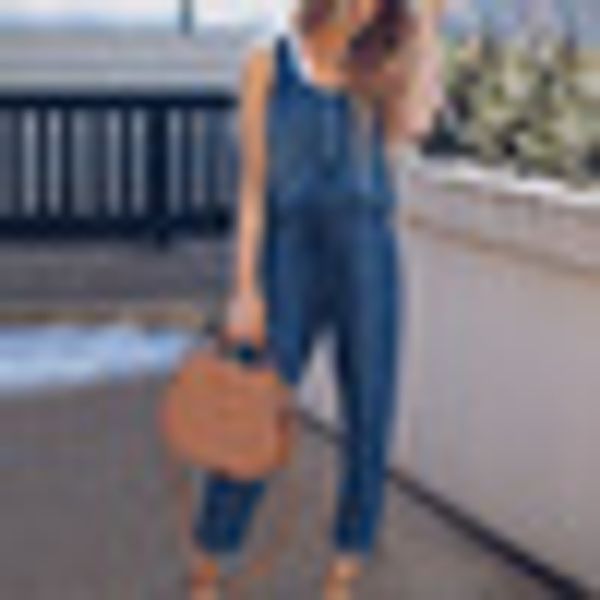 womens denim jeans jumpsuit romper sleeveless playsuit clubwear pants trousers, Black;white
womens denim jeans jumpsuit romper sleeveless playsuit clubwear pants trousers, Black;white
