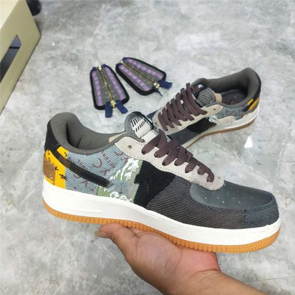 2020 luxury air multi color stitching zipper ts yy travis scott running shoes for men sports trainer women force shoes pp, Black
2020 luxury air multi color stitching zipper ts yy travis scott running shoes for men sports trainer women force shoes pp, Black