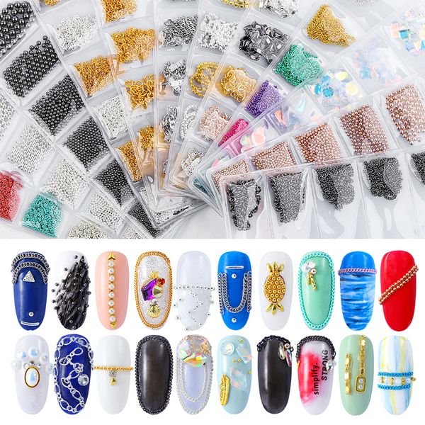 various metal nail chains caviar beads 3d punk multi-size snake bone crystal nail art decoration diy uv gel manicure accessories, Silver;gold
various metal nail chains caviar beads 3d punk multi-size snake bone crystal nail art decoration diy uv gel manicure accessories, Silver;gold