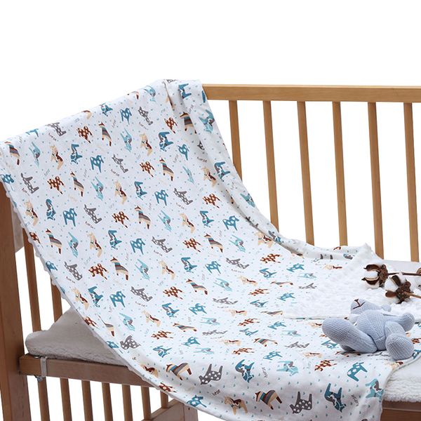 

soft dotted blanket soft skin-friendly breathable cotton 59 * 45 inches infant receiving blankets for bed stroller crib