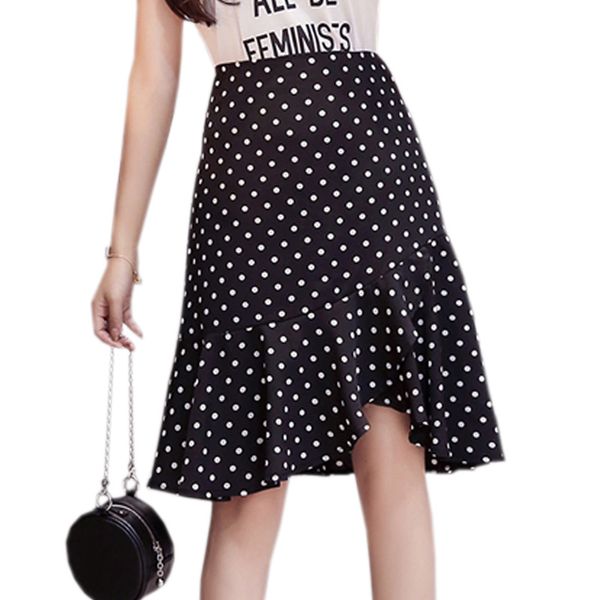2018 korean elegant black white polka dot chiffon skirt women bohemia ruffles mermaid skirt bodycon summer skirts high waist
2018 korean elegant black white polka dot chiffon skirt women bohemia ruffles mermaid skirt bodycon summer skirts high waist