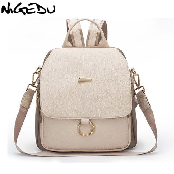 nigedu women backpack pu leather multifunctional backpack female shoulder bag nylon travel bags mochila college school bag big
nigedu women backpack pu leather multifunctional backpack female shoulder bag nylon travel bags mochila college school bag big