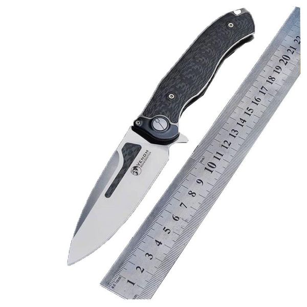 FK-102 M390 Folding Pocket Knife with Titanium Inlaid Zirconium Alloy and Carbon Fiber with Back Clip Inlaid Tritium Gas Tube Venom Series 
FK-102 M390 Folding Pocket Knife with Titanium Inlaid Zirconium Alloy and Carbon Fiber with Back Clip Inlaid Tritium Gas Tube Venom Series