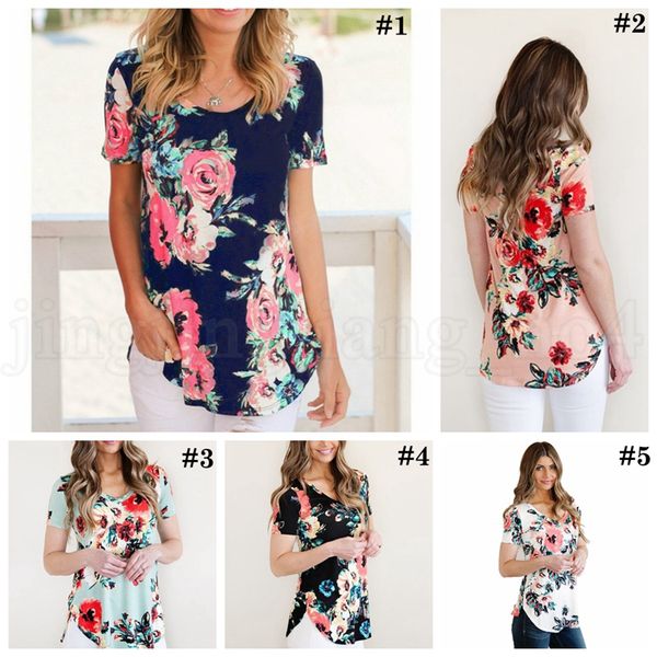 ljjo6921 5 neck t-shirt shirt women flower printed floral sleeve short irregular colors tees 10pcs round tflgs, Black
ljjo6921 5 neck t-shirt shirt women flower printed floral sleeve short irregular colors tees 10pcs round tflgs, Black