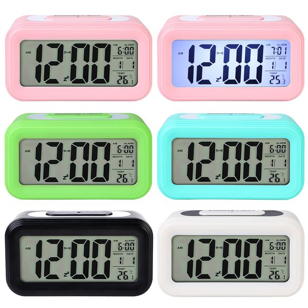 lcd digital alarm clock for office student smart mute clock display luminous temperature calendar snooze function alarm
lcd digital alarm clock for office student smart mute clock display luminous temperature calendar snooze function alarm