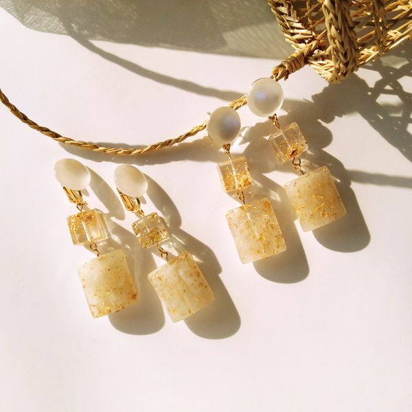 geometric white transparent stone crystal resin ear clips earrings rought cut square clip on earring without piercing hole, Silver
geometric white transparent stone crystal resin ear clips earrings rought cut square clip on earring without piercing hole, Silver