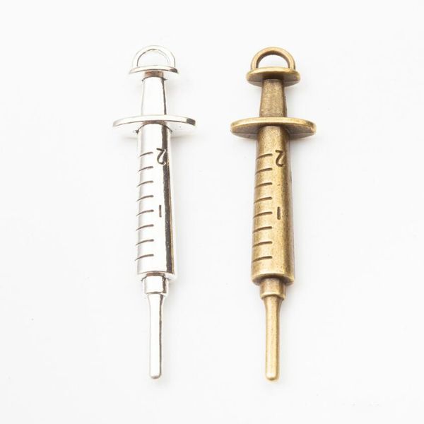 50pcs/bag ancient silver bronze 62*14mm syringe medical supplies charms pendants jewelry fit making necklace bracelet accessories gift, Bronze;silver
50pcs/bag ancient silver bronze 62*14mm syringe medical supplies charms pendants jewelry fit making necklace bracelet accessories gift, Bronze;silver