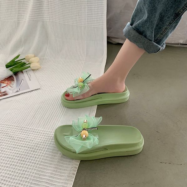 butterfly-knot shoes house slippers platform slides slipers women fashion transparent heel 2020 summer soft flat rubber, Black
butterfly-knot shoes house slippers platform slides slipers women fashion transparent heel 2020 summer soft flat rubber, Black