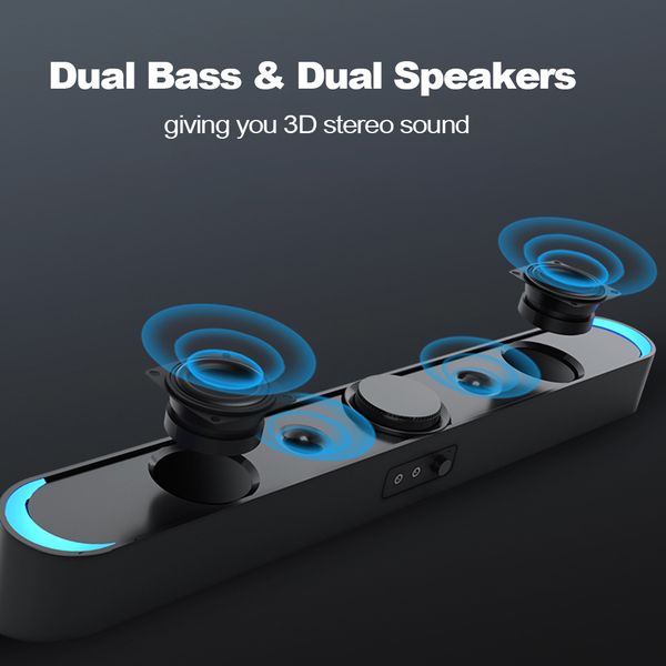 sada usb computer speakers with led lights 3.5mm plug wired soundbar speaker for pc cellphone tablets desklapsound bar
sada usb computer speakers with led lights 3.5mm plug wired soundbar speaker for pc cellphone tablets desklapsound bar
