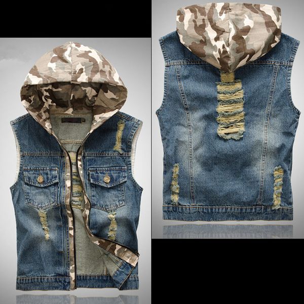 coco new 2020 cultivate one's morality hole cowboy vest hooded splicing cowboy vest camouflage, Black;white
coco new 2020 cultivate one's morality hole cowboy vest hooded splicing cowboy vest camouflage, Black;white