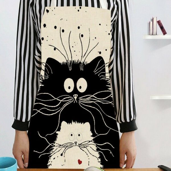 1pcs kitchen apron cat printed sleeveless cotton linen aprons for men women home cleaning tools
1pcs kitchen apron cat printed sleeveless cotton linen aprons for men women home cleaning tools
