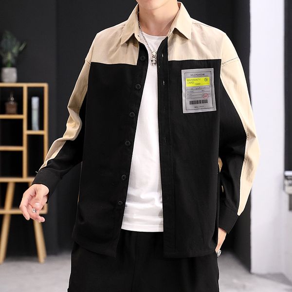 fashion patchwork men shirt patch designs mens shirt autumn casual black white men long sleeve, White;black
fashion patchwork men shirt patch designs mens shirt autumn casual black white men long sleeve, White;black