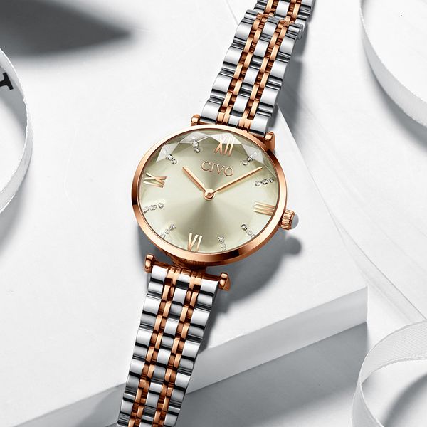 civo 2019 fashion luxury ladies wrist watches brand rose gold steel strap waterproof women's bracelet watch zegarek damski ly191205, Slivery;brown
civo 2019 fashion luxury ladies wrist watches brand rose gold steel strap waterproof women's bracelet watch zegarek damski ly191205, Slivery;brown