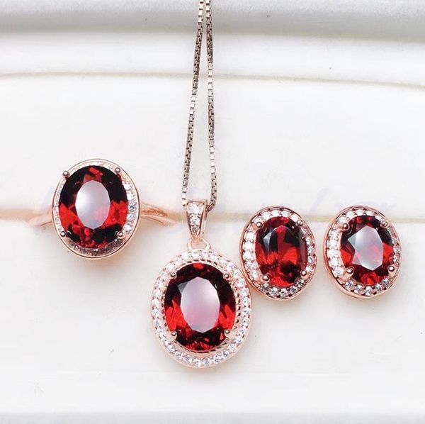 natural garnet jewelry set 925 sterling silver includes 1pc ring,1pc necklace,1pair stud earrings 2.1ct*4pcs gems #x16122608, Black
natural garnet jewelry set 925 sterling silver includes 1pc ring,1pc necklace,1pair stud earrings 2.1ct*4pcs gems #x16122608, Black