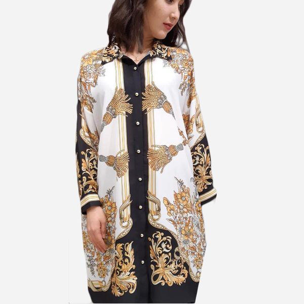 womens designer blouses digital print women designer shirts female lapel neck clothing new arrival, White
womens designer blouses digital print women designer shirts female lapel neck clothing new arrival, White