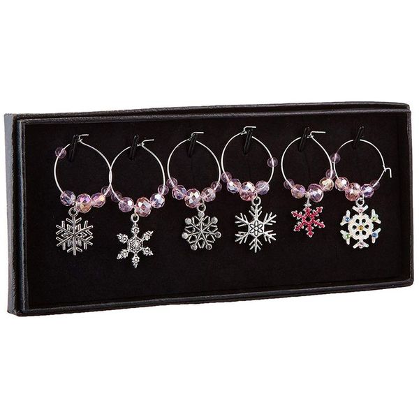 hlzs-mixed 6pcs christmas pendants wine glass charms marker tag set with gift box,snowflake
hlzs-mixed 6pcs christmas pendants wine glass charms marker tag set with gift box,snowflake