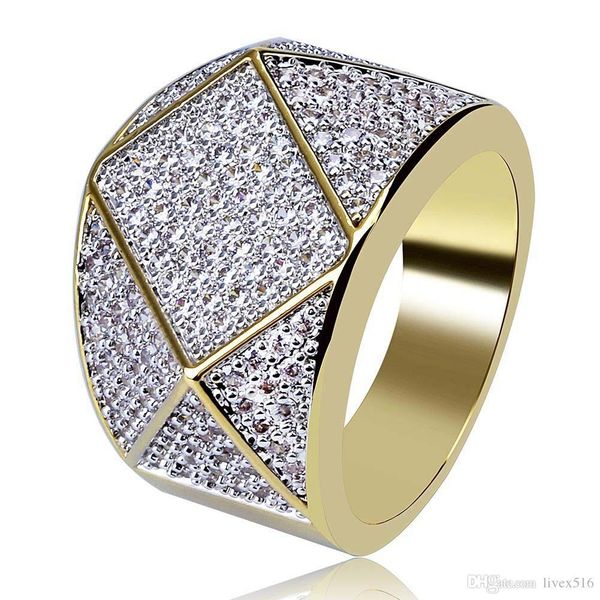 hip hop iced out gold polygonal personality men's ring micro paved zircon bling jewelry halloween party gift, Silver
hip hop iced out gold polygonal personality men's ring micro paved zircon bling jewelry halloween party gift, Silver