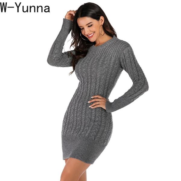 w-yunna winter knitted pullover 2019 casual long sleeve mini gray sweater dress women pull female streetwear jumpers sweaters, White;black
w-yunna winter knitted pullover 2019 casual long sleeve mini gray sweater dress women pull female streetwear jumpers sweaters, White;black