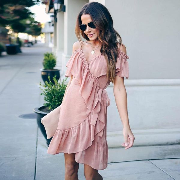 work dresses 2021 summer women's lotus leaf wrapped waist sling skirt female chiffon dress elegant suit women costume femme, White;black
work dresses 2021 summer women's lotus leaf wrapped waist sling skirt female chiffon dress elegant suit women costume femme, White;black