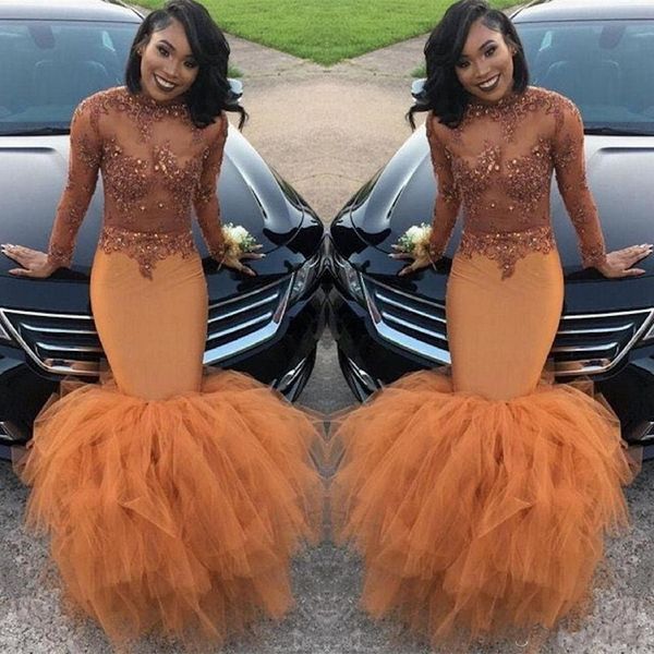 Glamorous Black Girls Prom Dresses Mermaid 2019 Sexy Illusion Lace Evening Gowns Formal Evening Dress Party Gowns Applique Long Sleeve
Glamorous Black Girls Prom Dresses Mermaid 2019 Sexy Illusion Lace Evening Gowns Formal Evening Dress Party Gowns Applique Long Sleeve
