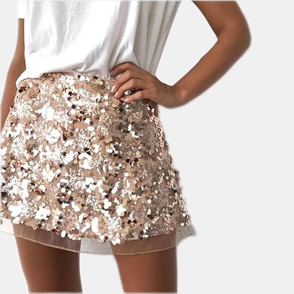women skirts mini skirt fashion brand women sequins skirt gold sliver color vintage high waist a line short skirt female, Black
women skirts mini skirt fashion brand women sequins skirt gold sliver color vintage high waist a line short skirt female, Black