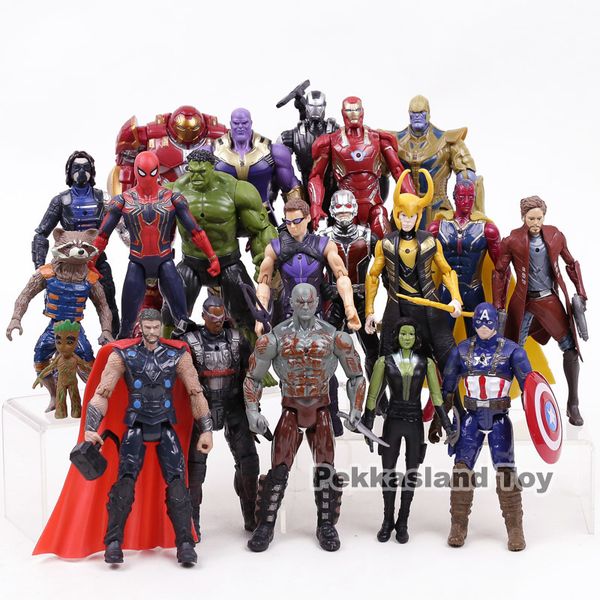 

avengers infinity war marvel super heroes toys iron man captain america hulk thanos spiderman action figure set collectible toy y19062901