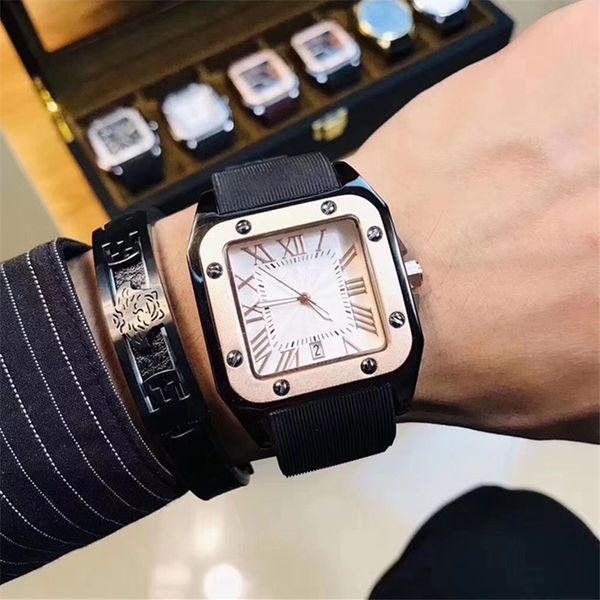 Новые Марка Часы 40mm Rubber площади Мужские часы Мода Роскошные кварцевые часы Montres Hom
Новые Марка Часы 40mm Rubber площади Мужские часы Мода Роскошные кварцевые часы Montres Hom