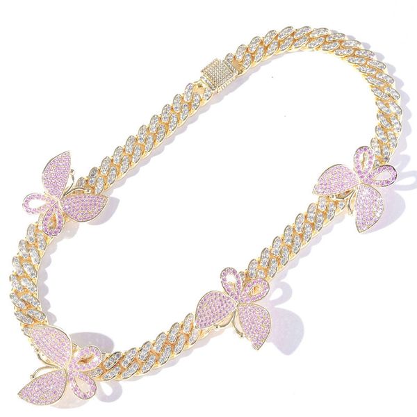 men women necklaces 12mm 16/18/20/22/24inch gold plated cz cuban chain with 4 butterflies necklace nice gift for friend, Silver
men women necklaces 12mm 16/18/20/22/24inch gold plated cz cuban chain with 4 butterflies necklace nice gift for friend, Silver